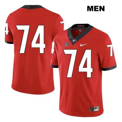 Men's Georgia Bulldogs NCAA #74 Ben Cleveland Nike Stitched Red Legend Authentic No Name College Football Jersey SAI7554CK